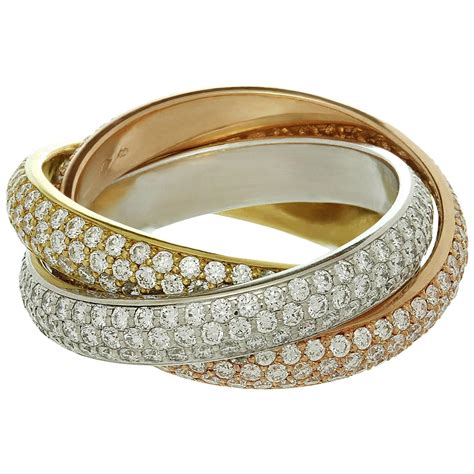 cartier ringe trinity|cartier trinity ring with diamonds.